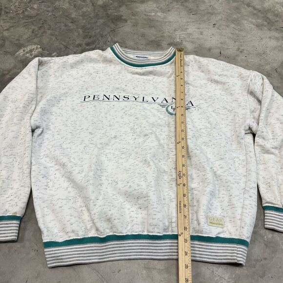 Pennsylvania UP University Sweatshirt Size XL White Gray Retro Gear For Sports - Picture 2 of 9